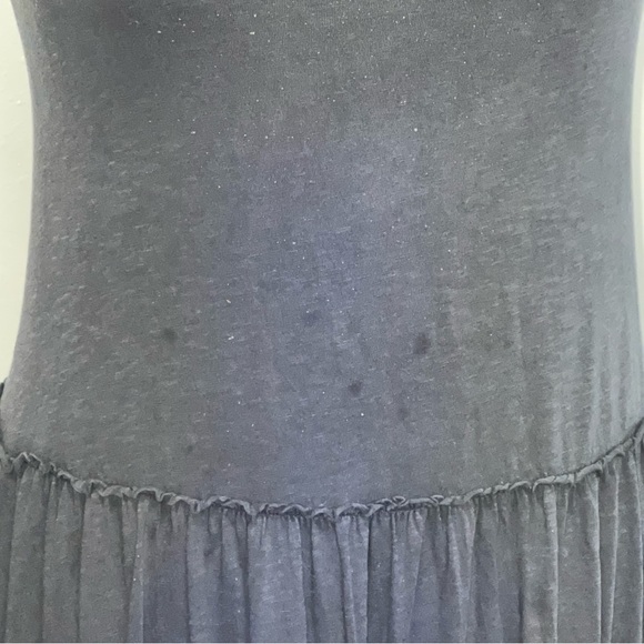 Distressed Tank Top Maxi Dress Women’s Size Medium Tiered Dress Dark Grey - Picture 4 of 14